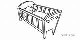 Baby Crib Sleeping Ks1 Sweets Rgb Twinkl Illustration sketch template