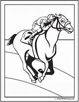 Horse Coloring Race Pages Jockey Printable Racing Riding Print Clydesdale Color Getcolorings Getdrawings Colorwithfuzzy sketch template