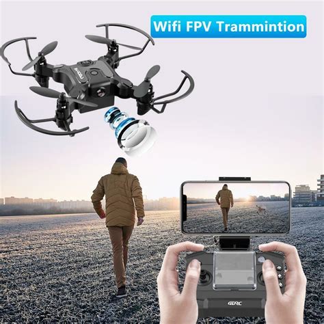 drc  mini drone selfie wifi fpv  hd camera foldable arm rc quadcopter toy ebg