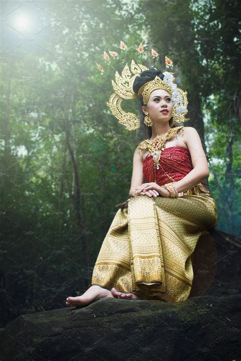 traditional thai dress high quality people images creative market