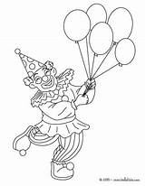 Balloons Clown Coloring Template sketch template