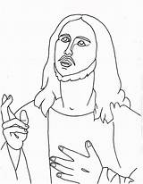 Jesus Coloring Pages Printable Christ Kids Children Face Reduced Drawing Color Getdrawings Getcolorings Print sketch template