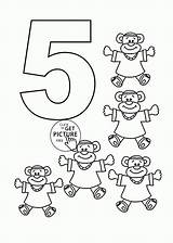Number Coloring Pages Kids Sheets Printables Counting sketch template