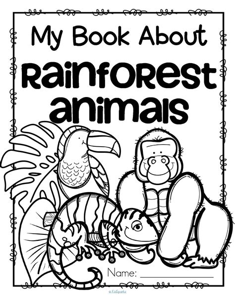 coloring pictures  rainforest animals