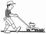 Lawn Mower Clipart Mowing Clip Lawnmower Cliparts Care Man Zero Turn Mow Boy Guy Kid Drawing Grass Cartoon Pushing Riding sketch template