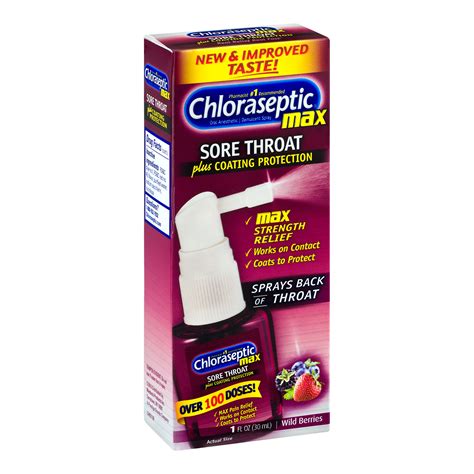 chloraseptic max sore throat oral anesthetic spray shop cough cold