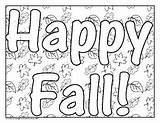 Fall Coloring Pages Sheets Happy Welcome Color Themed Hello Choose Board sketch template