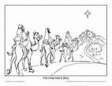 Coloring Story Christmas Wise Men Pages Kids Sheet Printable Bible Sundayschoolzone Jesus Activity Sunday School Pdf Kings Birth Fun sketch template