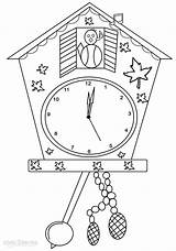 Clock Coloring Pages Printable Kids Grandfather Cool2bkids sketch template