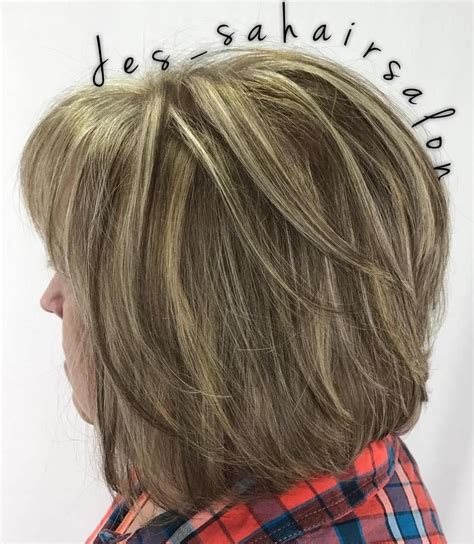 layered bronde bob for women over 50 modern hairstyles