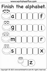 Alphabet Worksheets Missing Letters Printable Worksheet Letter Preschool Small Lowercase Kids Case Recognition Lower Writing Choose Board Finish sketch template