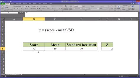 calculating  scores  excel youtube