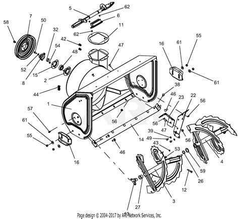 ariens   deluxe  ce parts diagram  auger  housing