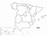 Spain Blank Map Spanish Sausd Reproduced sketch template