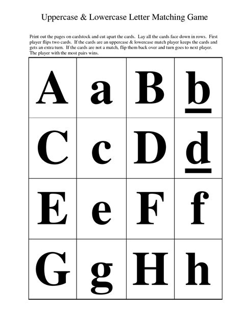 uppercase  lowercase letters printable