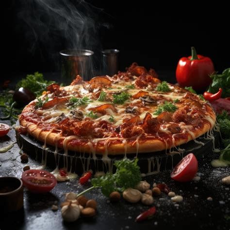 premium ai image delicious pizza ai generated