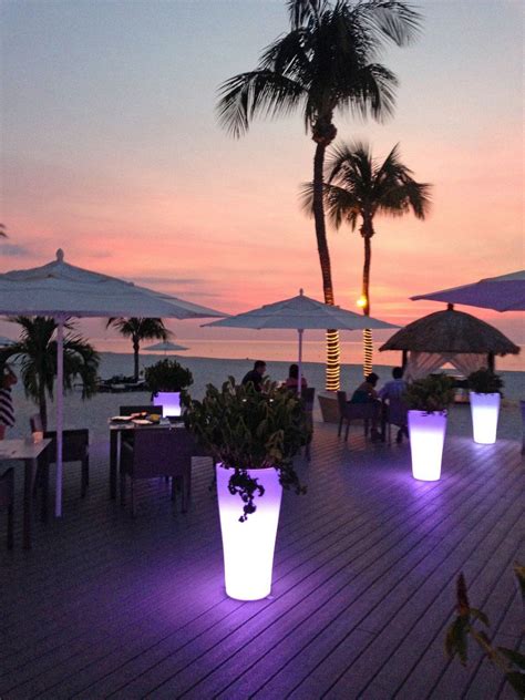 elements restaurant oceanfront deck sunset landscape