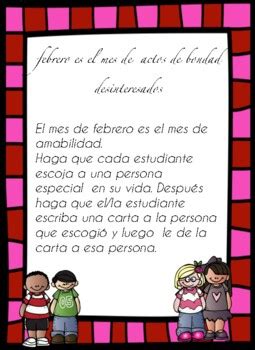 kindness letter bilingual  pura vida bilingue tpt