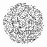 Tangled Tabby Mandalas Coloring sketch template