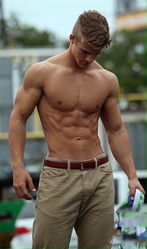 hot guys shirtless hunks american guy male fitness models blonde