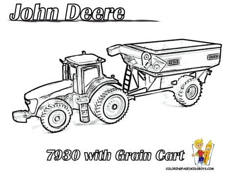 tractor coloring pages john deere coloring home