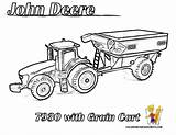 Tractor Coloring Pages Deere John Printable Kids Combine Colouring Print Drawing Color Trailer Wagon Truck Sheets Adult Semi Farm Deer sketch template