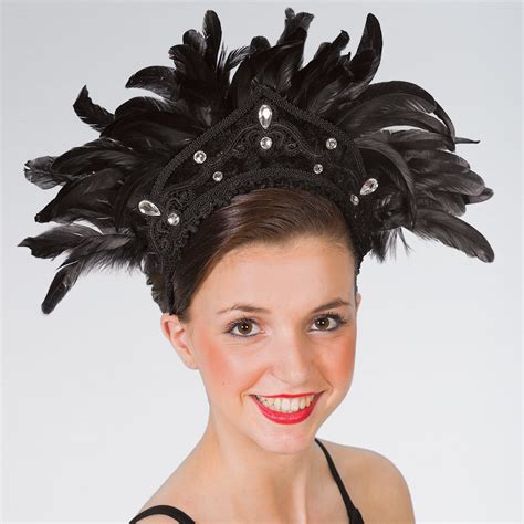 bristol novelty ba carnival headdress  gems black fancy dress