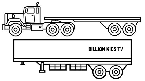 ideas  coloring truck  trailer coloring pages