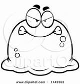 Blob Pudgy Mad Clipart Cartoon Outlined Coloring Vector Cory Thoman Drunk sketch template