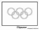 Coloring Olympic Pages Flag Rings Clipart Print Circles Library sketch template
