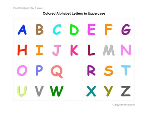 alphabet chart color