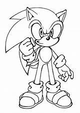 Sonic Coloring Pages Printable Hedgehog Kids Coloriage Imprimer Gratuit Template sketch template