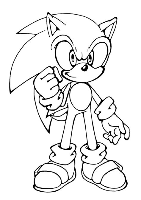 sonic  hedgehog coloring pages    print
