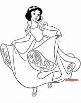 Snow Coloring Pages Princess Dancing Dwarfs Disneyclips Seven Pdf Funstuff sketch template