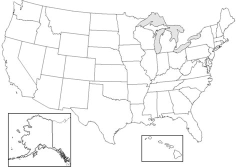 blank map  united states worksheet