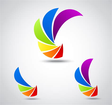 set logo business colorful shutter  vector art  vecteezy
