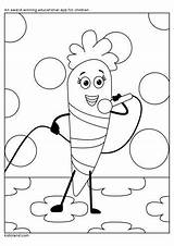 Coloring Pages Kidloland Carrot Singing Worksheets Printable sketch template