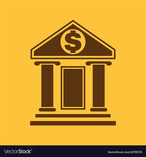 bank icon banking  finance symbol flat vector image