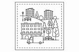 Coloring Landscape Thehungryjpeg sketch template