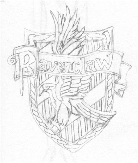 ravenclaw crest coloring page coloring pages