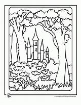 Coloring Vbs Pages Library Clipart Castle Forest sketch template