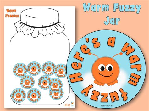 warm fuzzy jar elsa support  emotional literacy