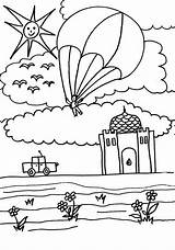 Paraquedas Sobrevoando Tudodesenhos sketch template