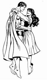 Superman Coloring Lois Lane Pages Clark Hug Kids Adult Superheroes Lopez Visit sketch template