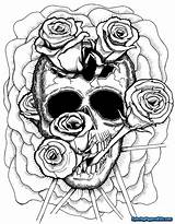 Trippy Coloring4free Skulls Adult Psychedelic Sheets Ausmalbilder Clipartmag Albanysinsanity Mandala Alt Muertos Malvorlagen Colorings Birijus sketch template