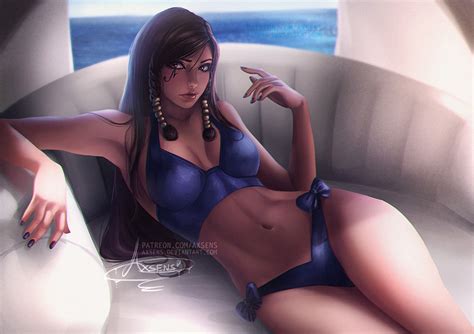 pharah lounging in her bikini [overwatch] gloredor