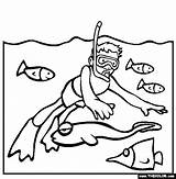 Snorkeling Coloring Pages Color Thecolor Beach Drawings Line Visit Kids sketch template