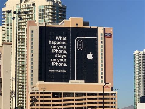 ces apple puts  billboard touting privacy  las vegas macrumors