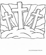 Religious Kids Coloring Pages Color Printable Easter Crosses Items Sheets Religion Heaven Sheet Cross Christian Colouring Three Jesus Bible School sketch template