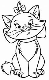 Aristocats Coloring Pages Marie Disney Printable Template sketch template